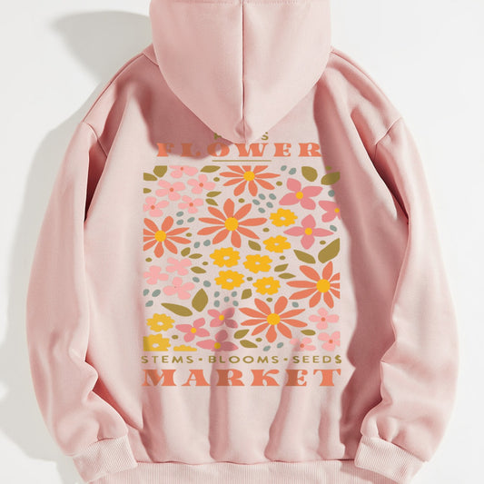 Playful Floral Oversized Hoodie