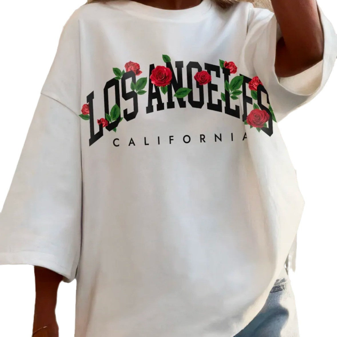 Harajuku Short-Sleeved Letter Print Round Neck T-Shirt — Unisex Cotton Loose Fit