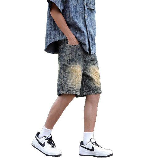 Vintage American Jacquard Summer Shorts
