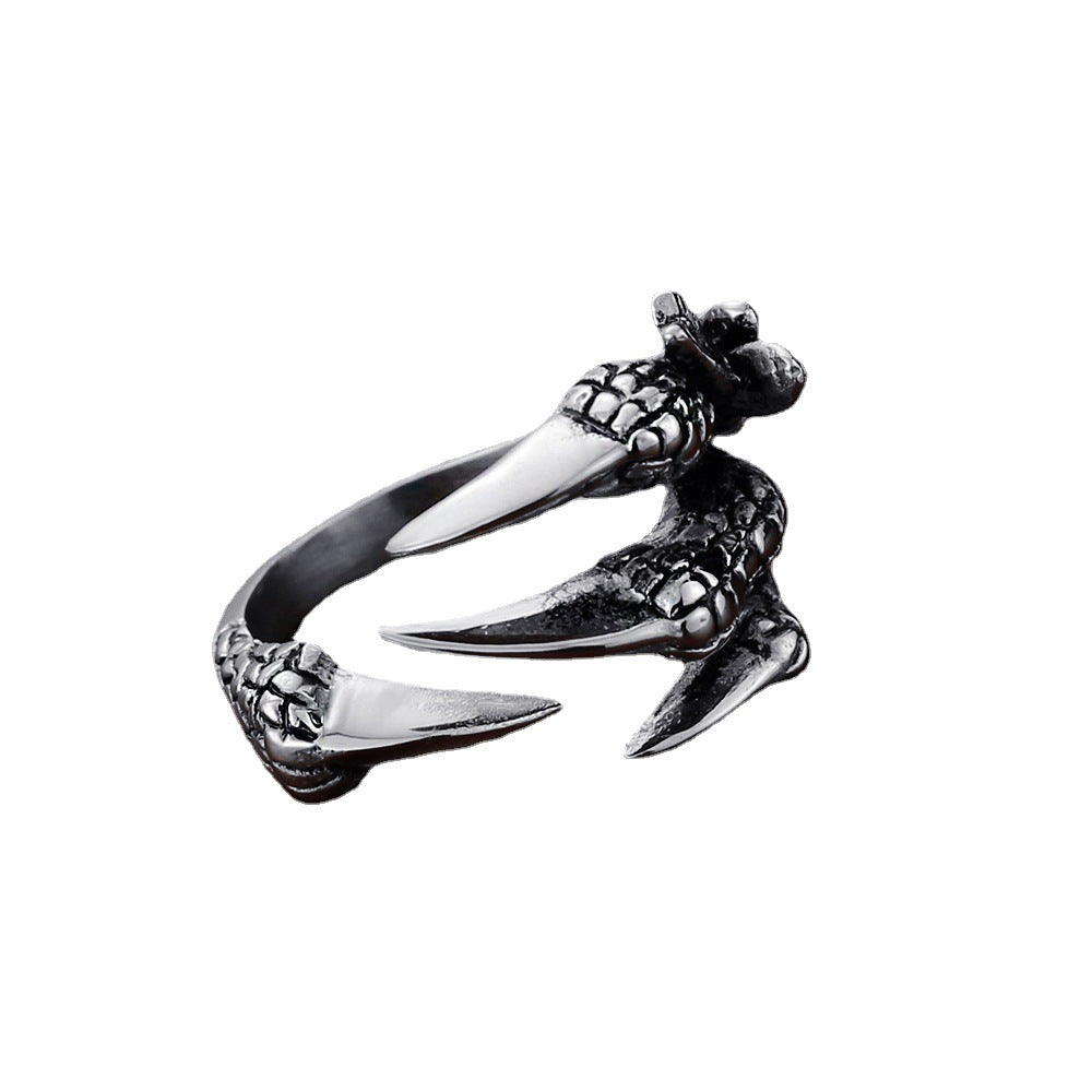 Titanium Steel Dragon Claw Ring - Harajuku Style Jewelry