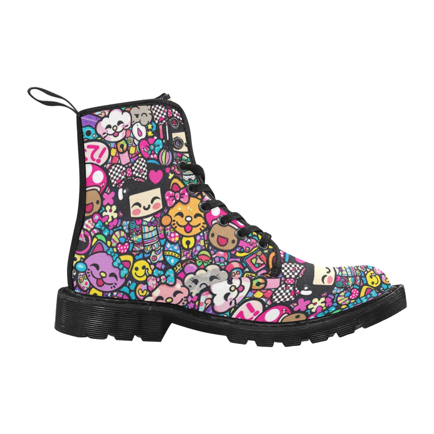 Harajuku Pop Parade Women's Lace Up Canvas Boots