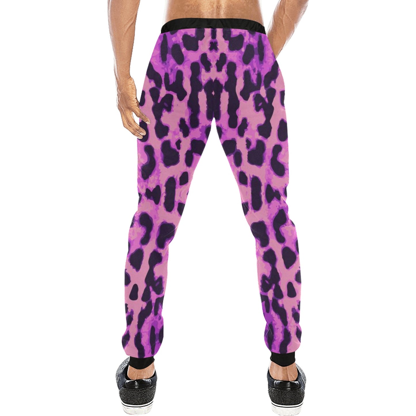 Purple Leopard Casual Baggy Slacks Joggers