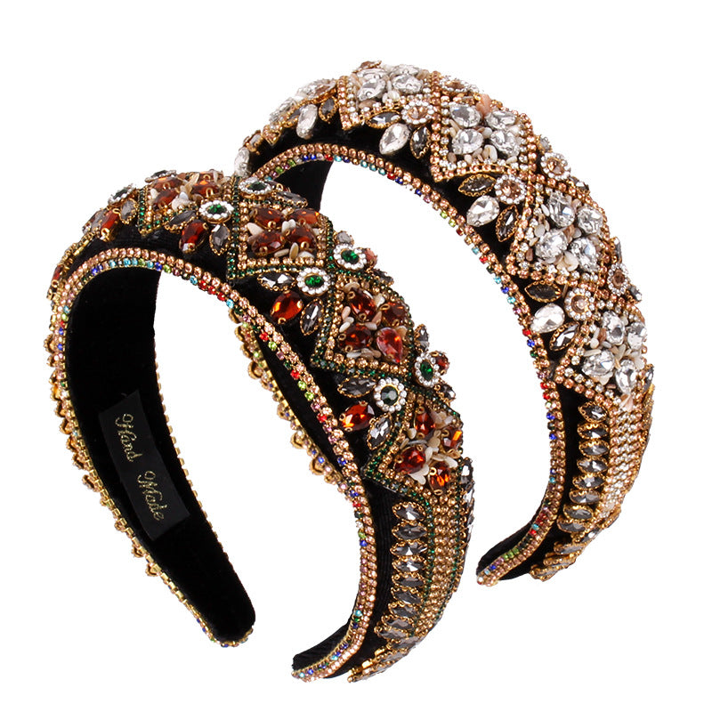 Retro Baroque Crystal Headband