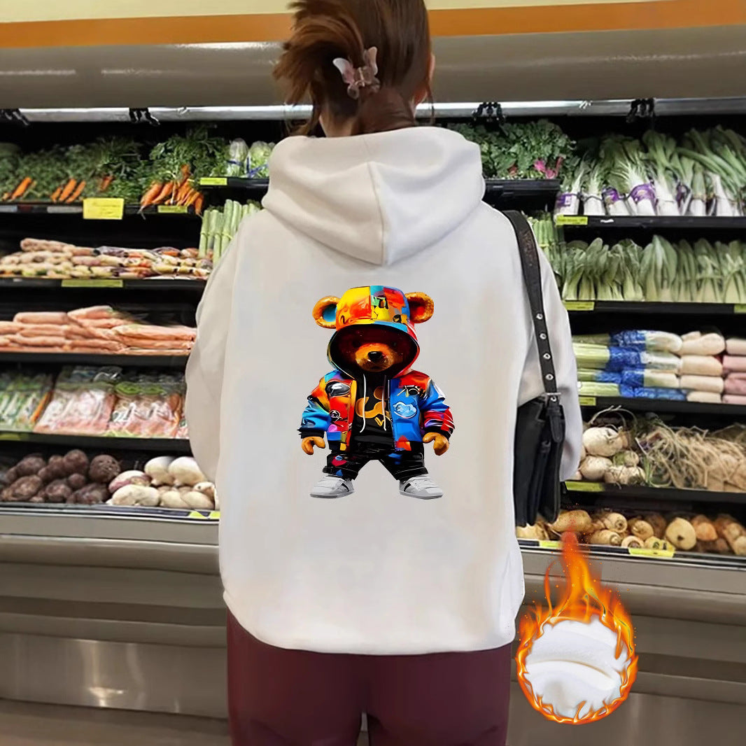 Women's Bear Hoodie with Fleece Hood
