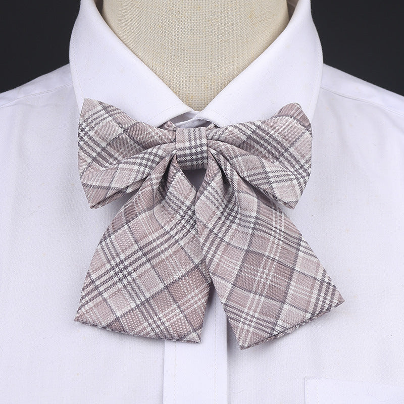 Cotton JK Bow Tie Skirt with Plaid Ornaments