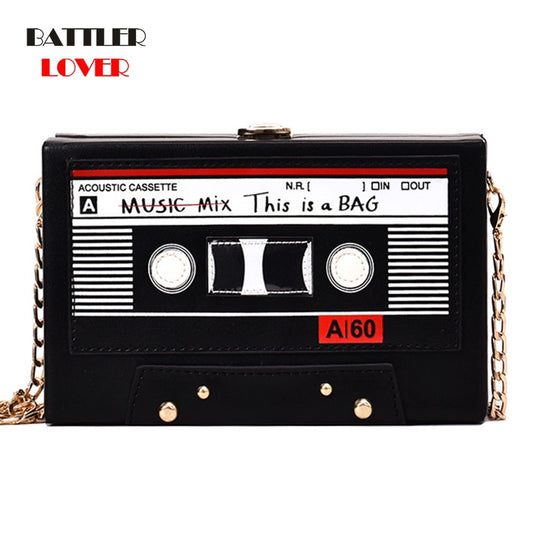 Cute Cassette Tape Shoulder Bag - Harajuku Style