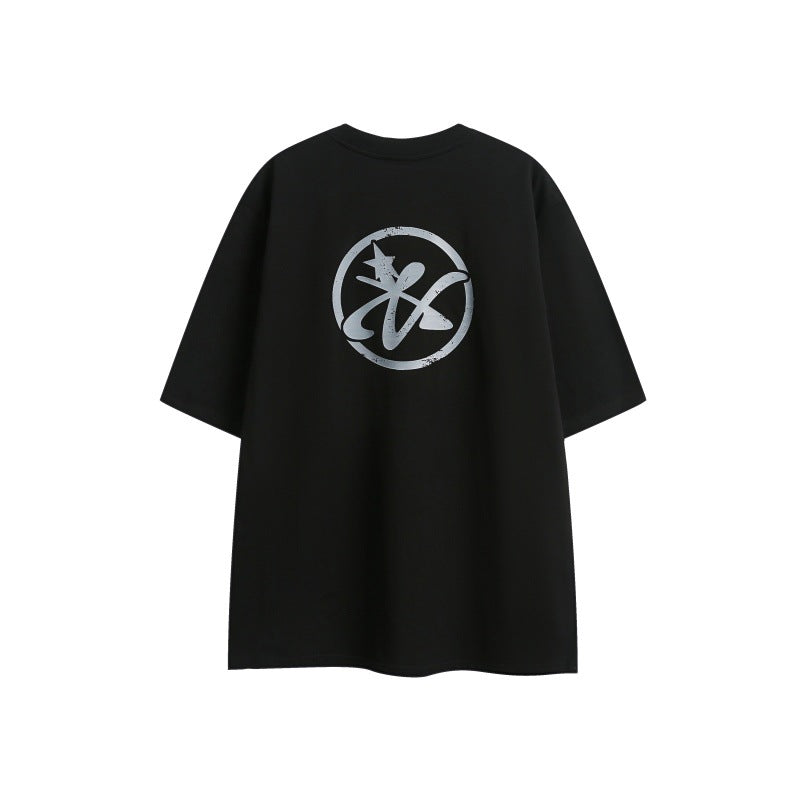 Harajuku-Inspired Distressed Letter Print T-Shirt