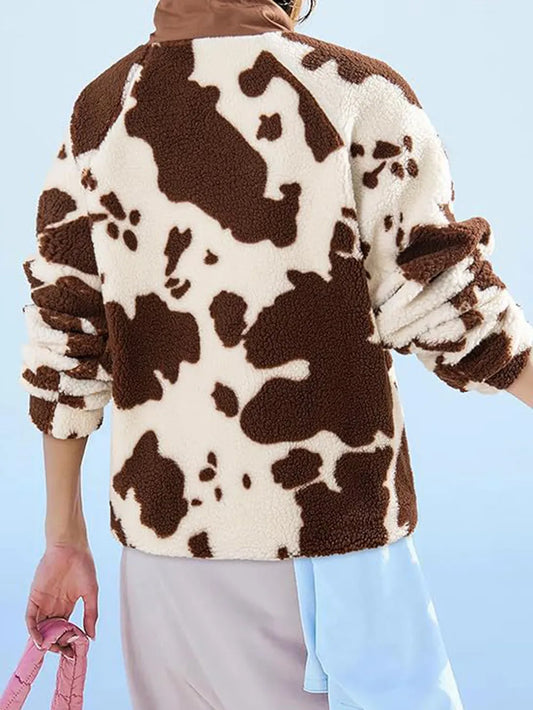 Playful Pocketed Half Snap Sherpa Jacket