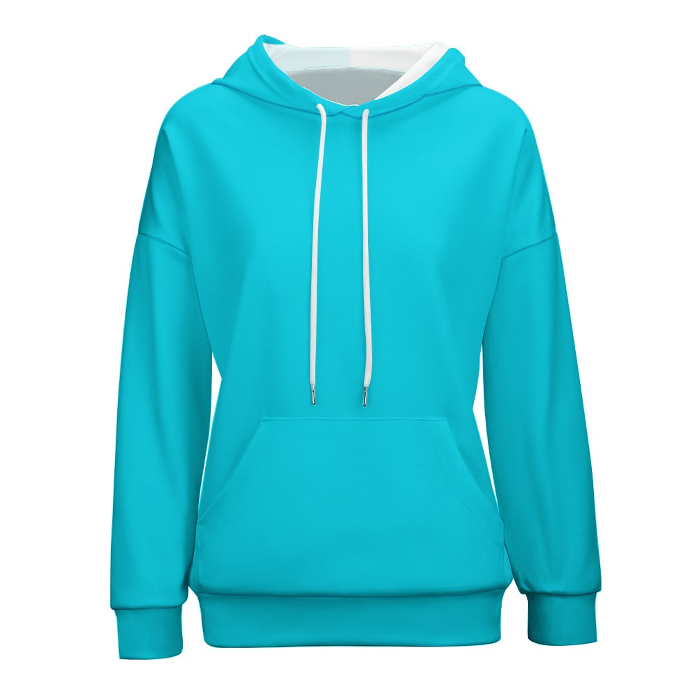 Highlighter Blue Dropped Sleeve Hoodie