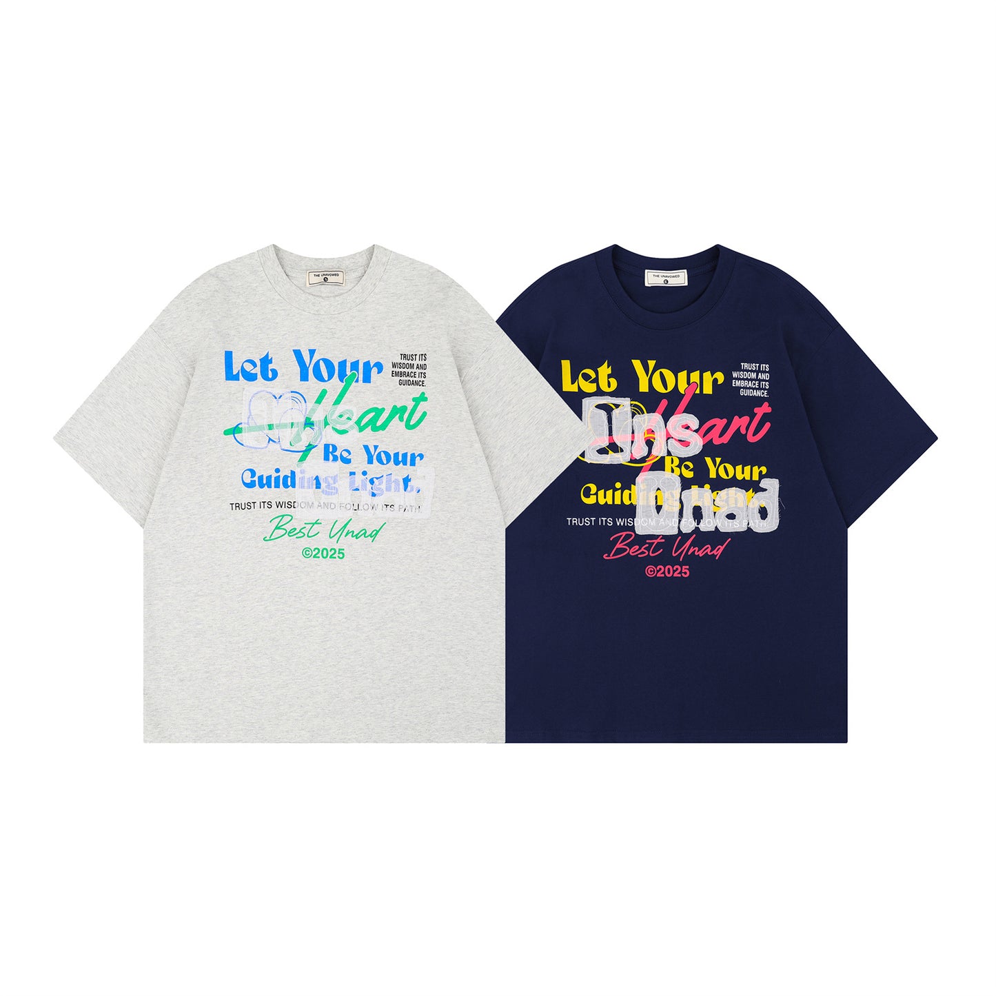 Harajuku Style Letter Print Crew Neck Tee - Unisex