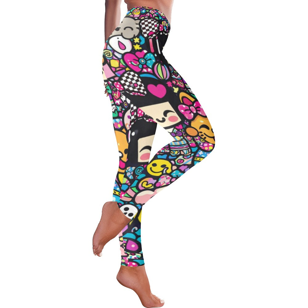 Harajuku Pop Parade Women's All-Over Low Rise Leggings