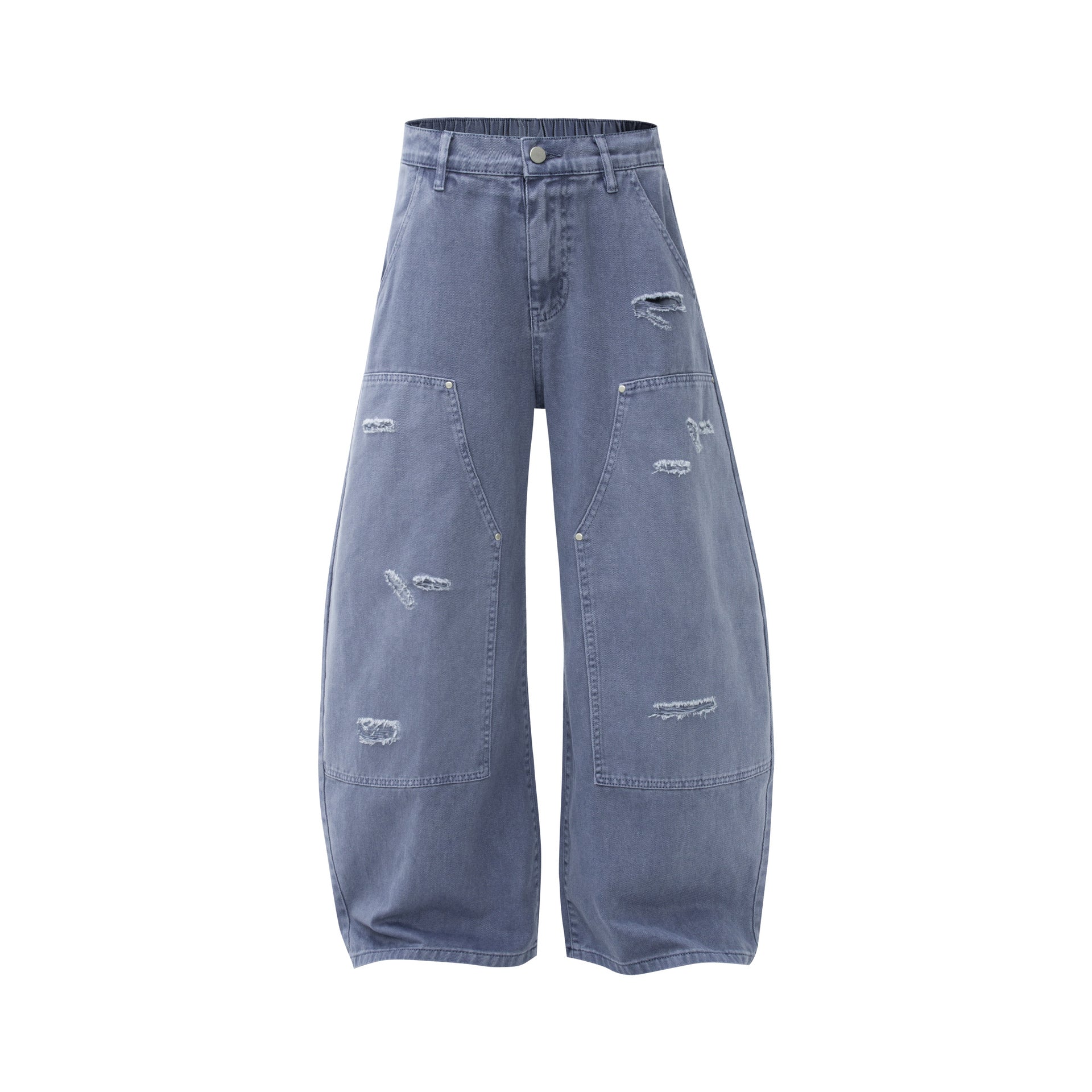 Harajuku Style Ripped Jeans - Loose Fit Slimming Pants