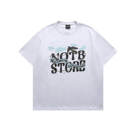Harajuku Style Letter Print Loose Fit T-Shirt