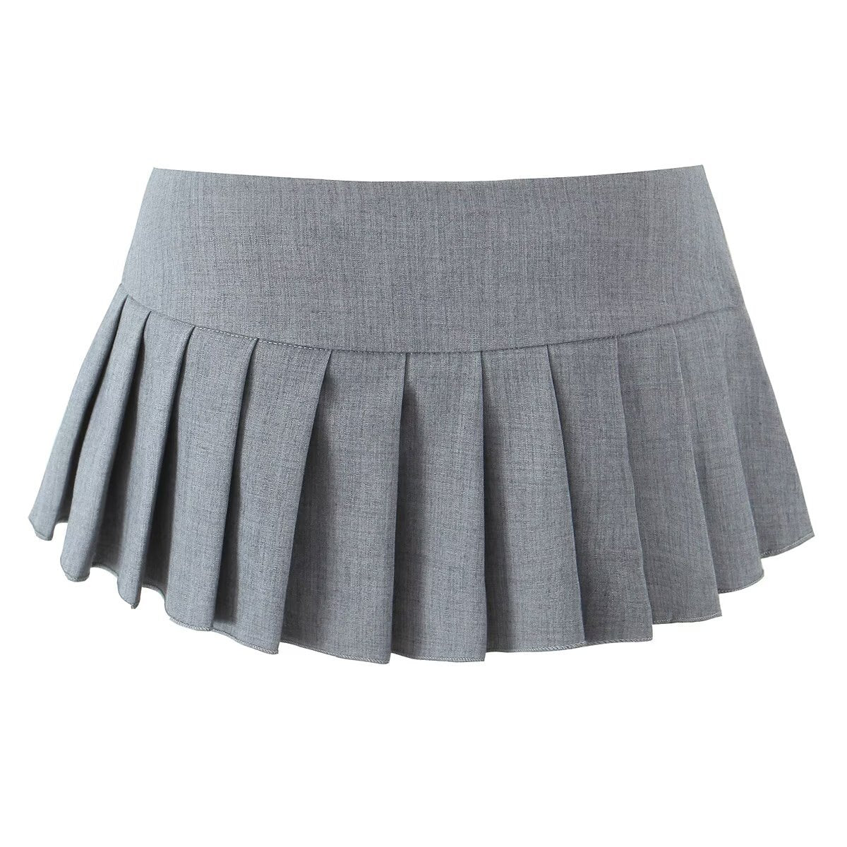 Button Embellished A-Line Pleated Skirt