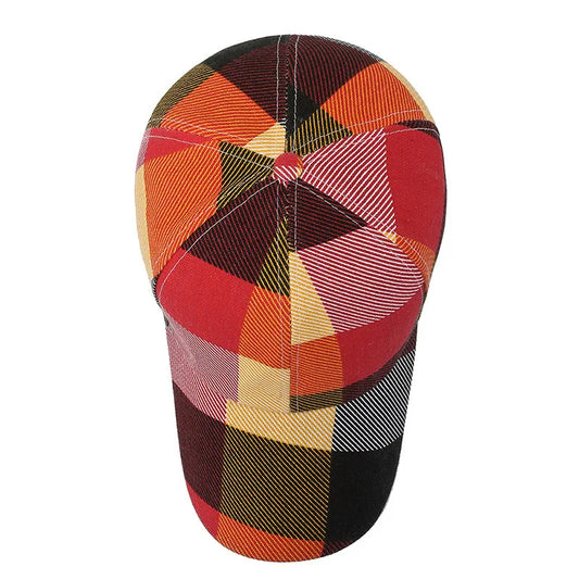 Harajuku Style Large Grid Sun Hat for Men