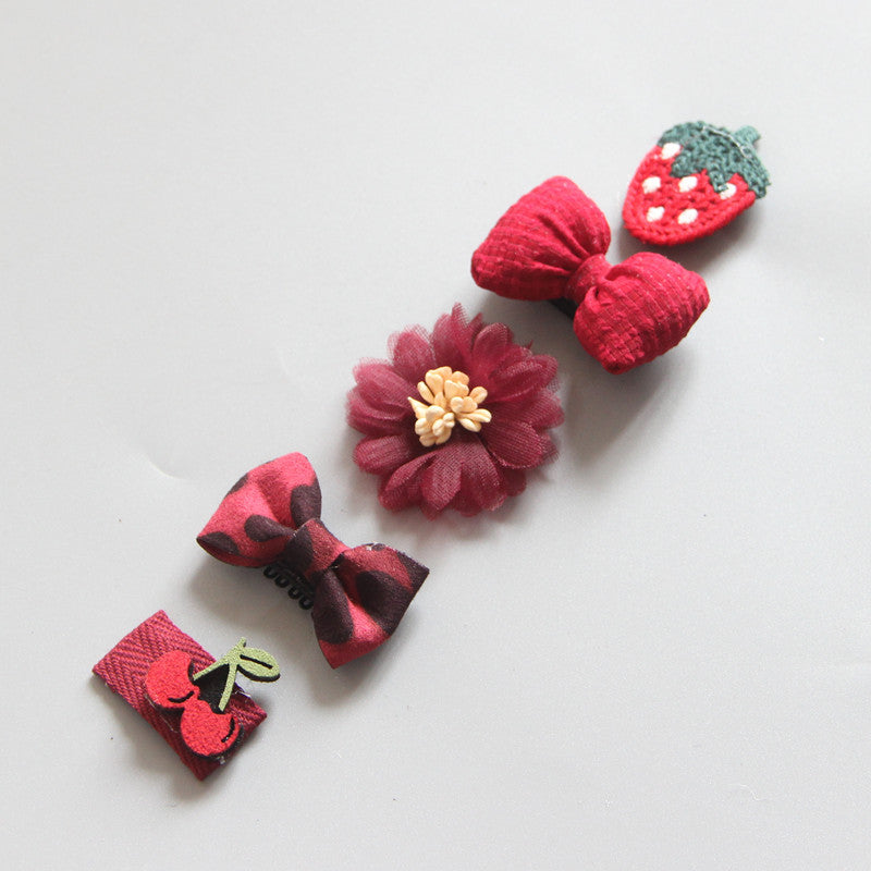 Children's Girls Hair Clip Headwear Crown Japanese Little Princess Hair Ornament Baby Hair Clip Set