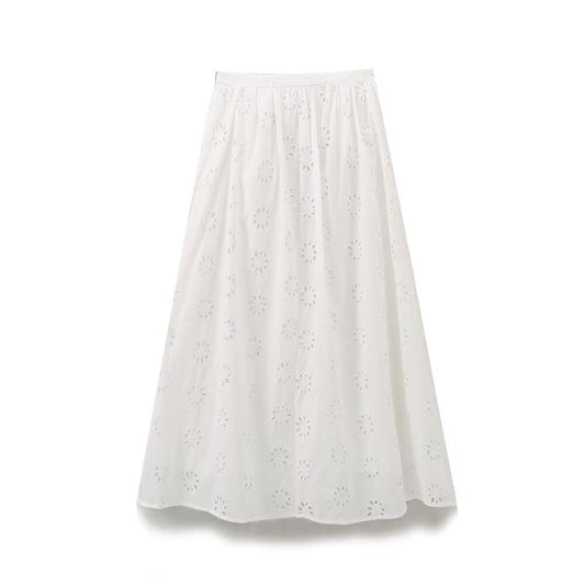Embroidered Hollow Skirt - Harajuku Style