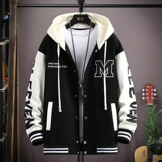Playful Thick Hoodie Jacket for Boys - Contrasting Colors