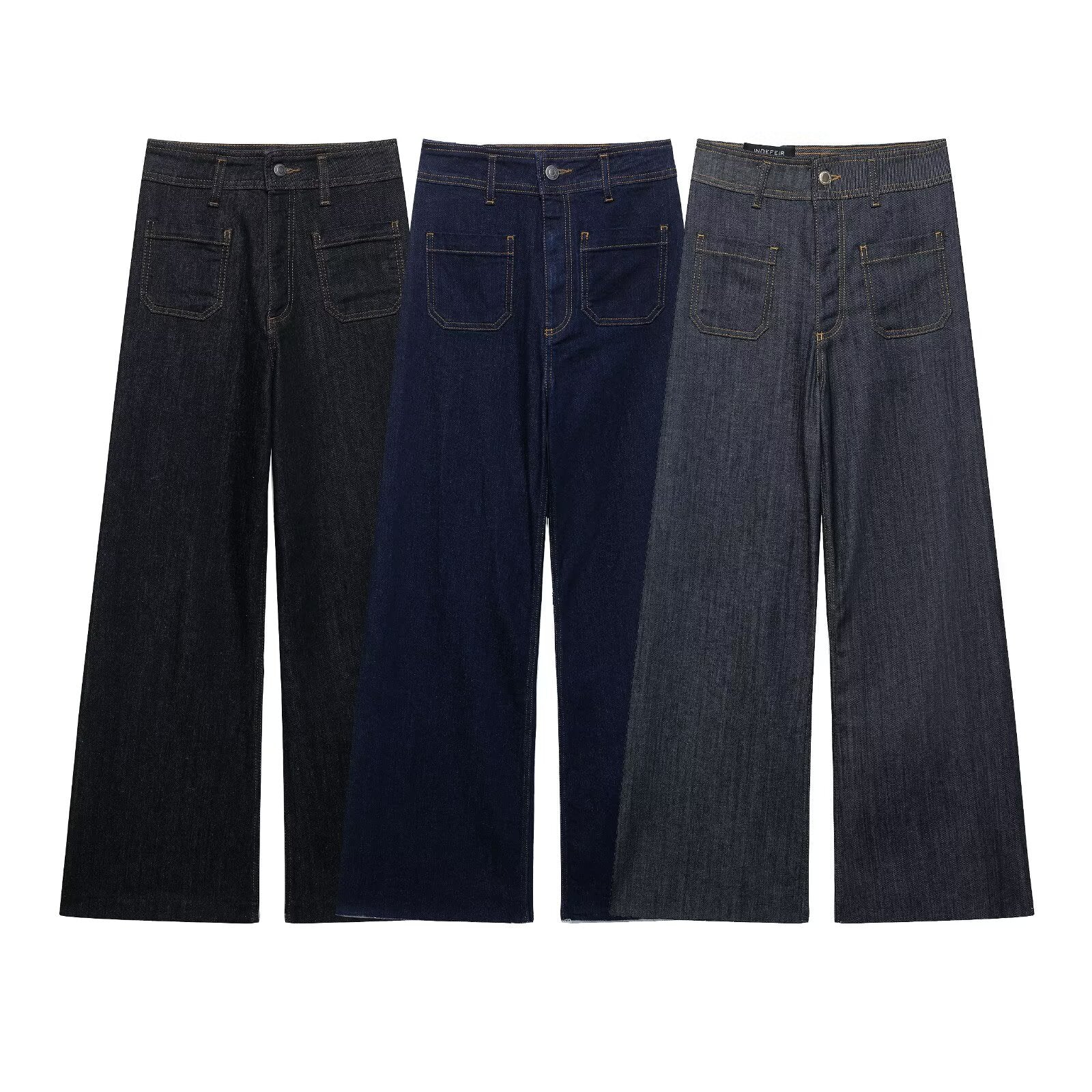 Versatile High Waist Wide Leg Jeans for Women