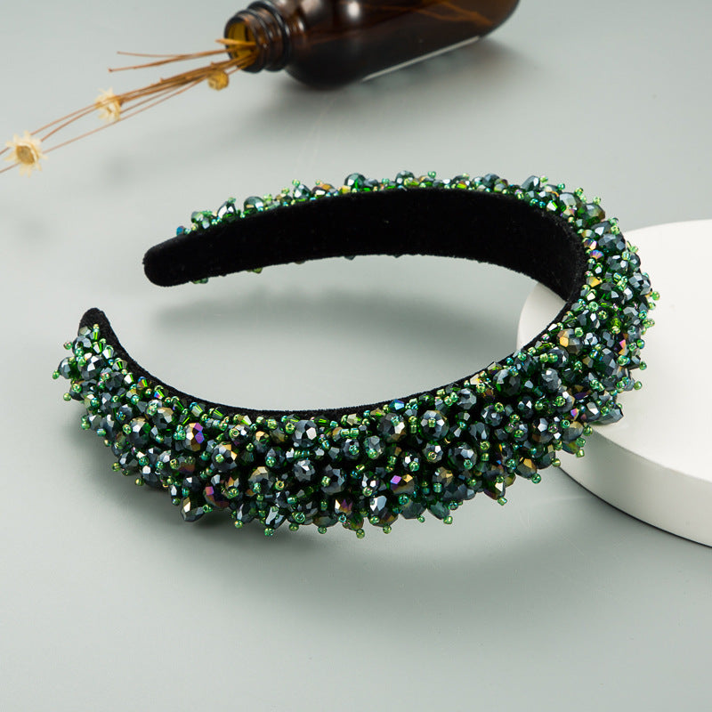 Baroque Hand-Sewn Stellalou Headband Full Of Crystal