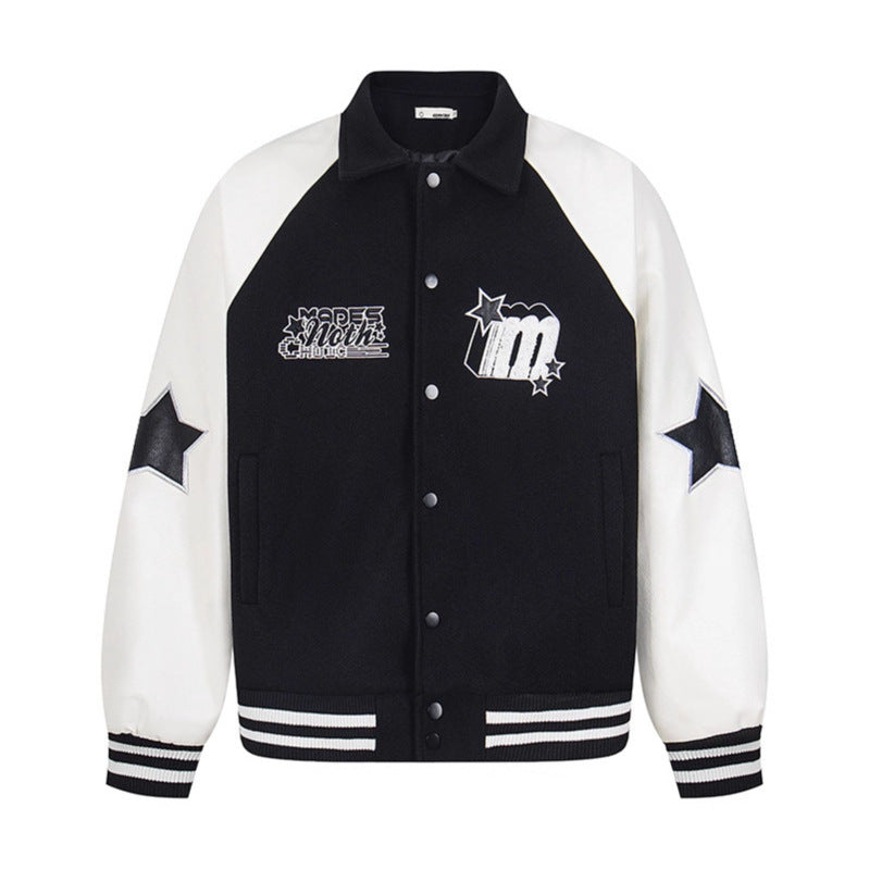 Harajuku Stars Varsity Jacket Casual Loose Jacket