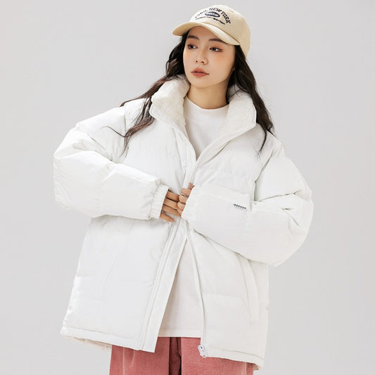 Korean Style Thick Cotton Cardigan - Harajuku Fashion
