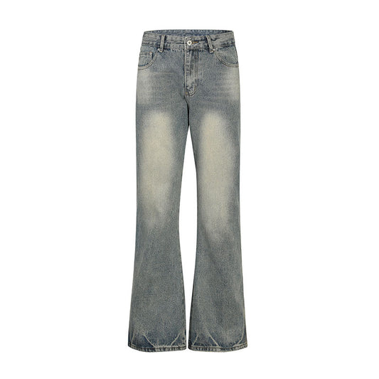 Harajuku Style Washed Denim Flare Jeans for All