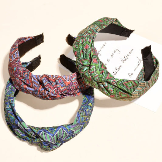 Exotic French Style Vintage Printed Fabric Headband