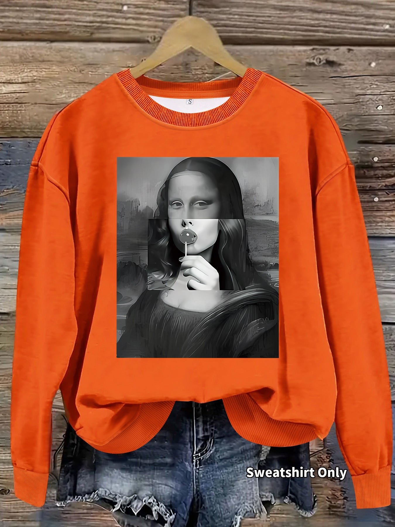 Mona Lisa Printed Hoodie
