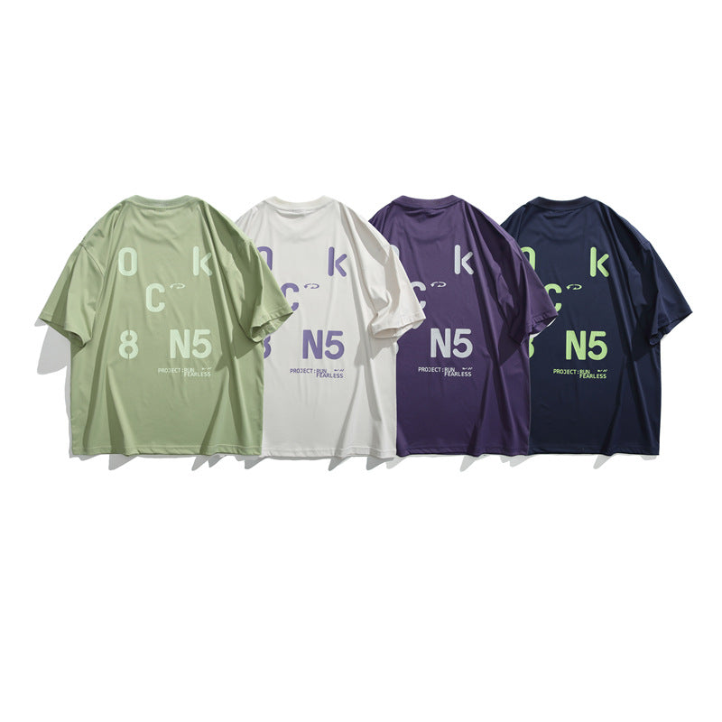 Harajuku Style Letter Printed Loose Fit Shirt