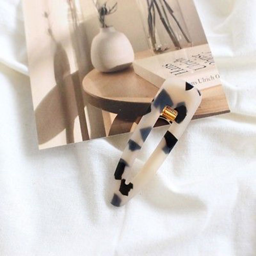 Women Vintage Leopard Print Hair Pin Clip - Geometric Water Drop Shape Hair Accessories