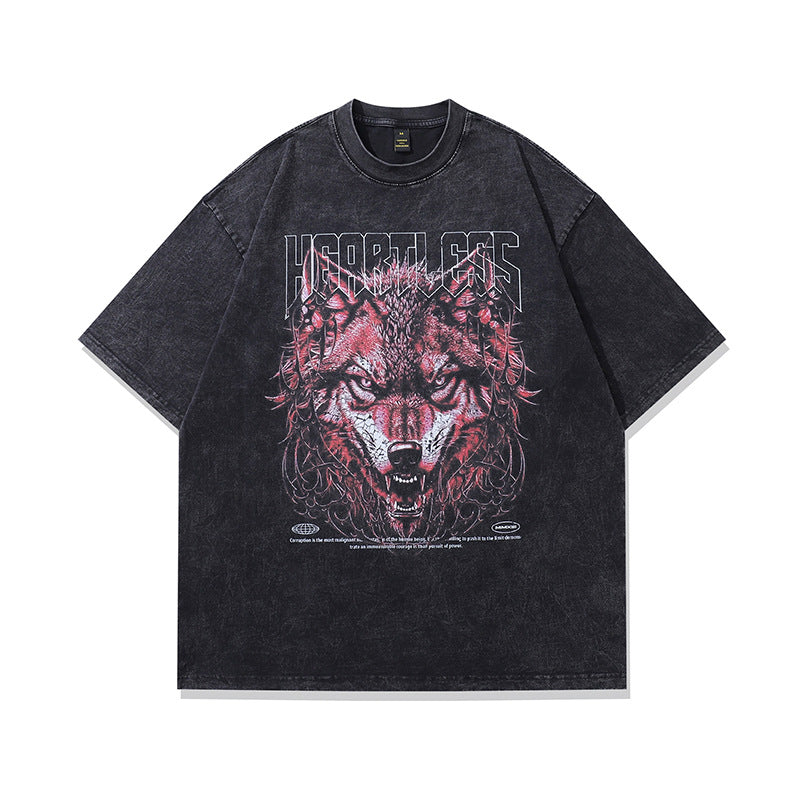 Harajuku Hip Hop Cat T-Shirt - Vintage Cotton Tee