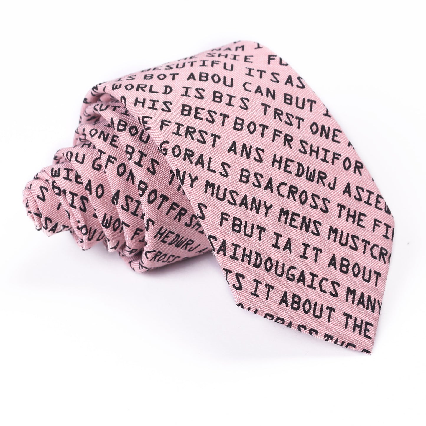 English Letter Casual Printed Tie