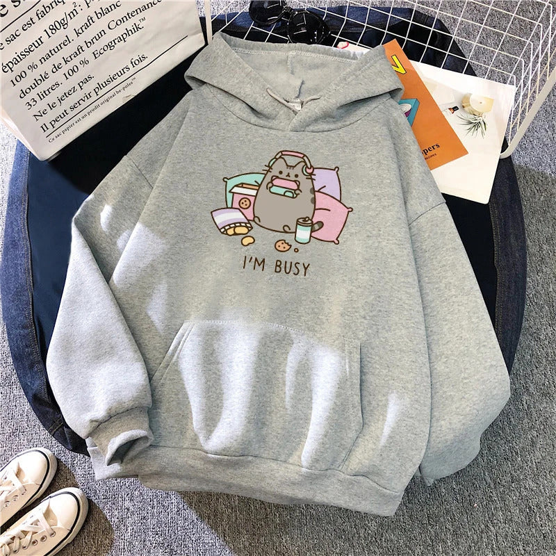 Cartoon Cute Printed Hooded Sweatshirt Unisex Long Sleeve Casual Jacket Fashion Versatile
