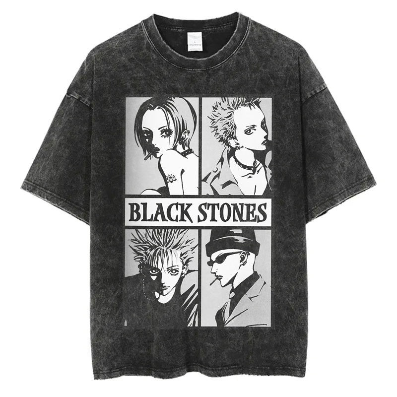 Harajuku Street Pattern Vintage Cotton T-Shirt