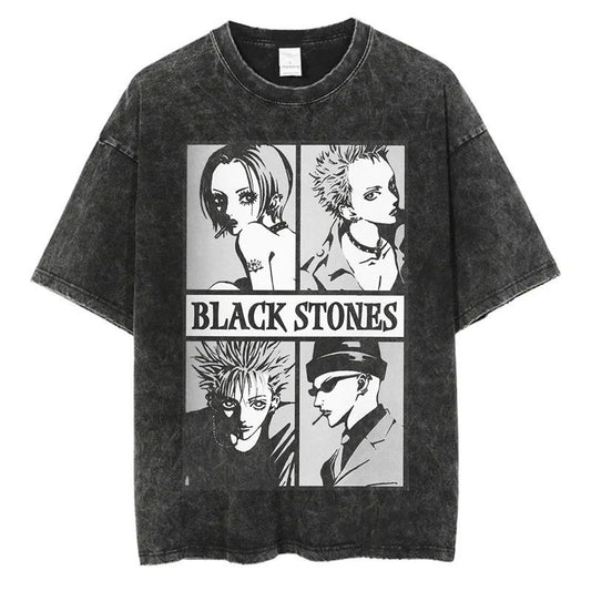 Harajuku Street Pattern Vintage Cotton T-Shirt