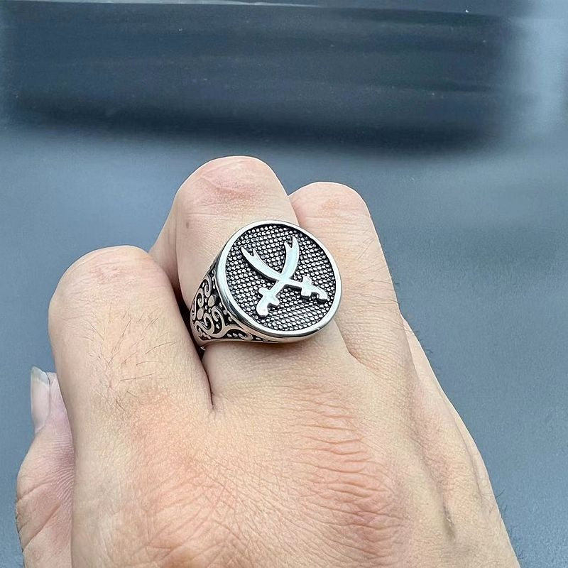 Crossed Swords Vintage Punk Style Jewelry