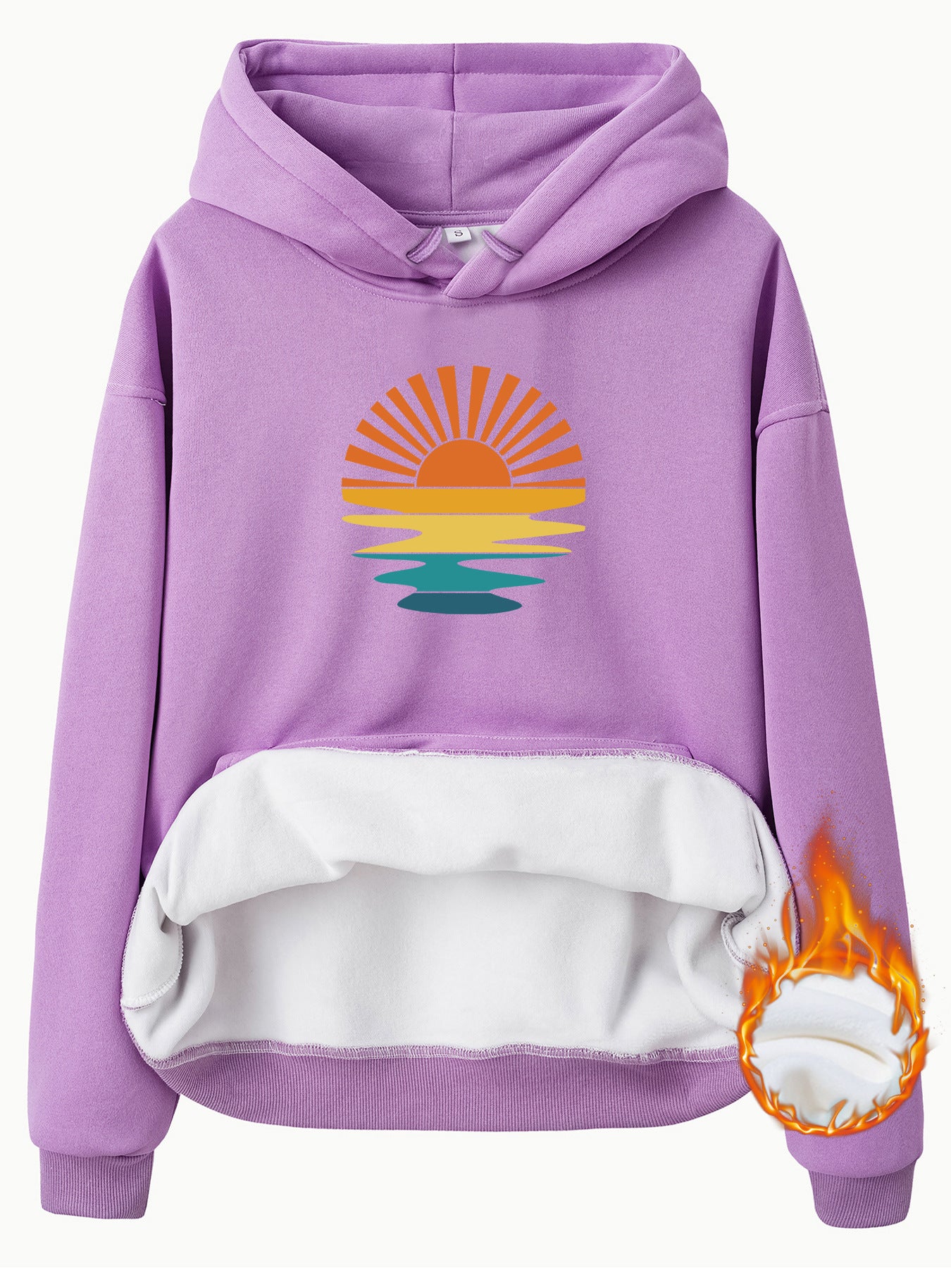 Sunrise Printed Hooded Sweatshirt