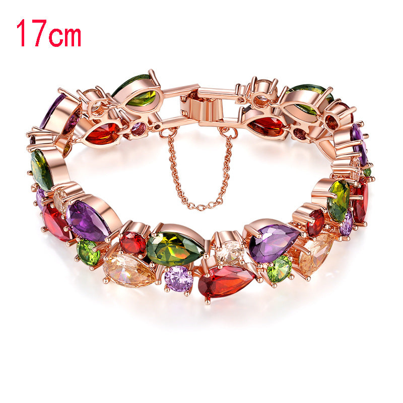 Mona Lisa Colorful Zircon Bracelet in Rose Gold