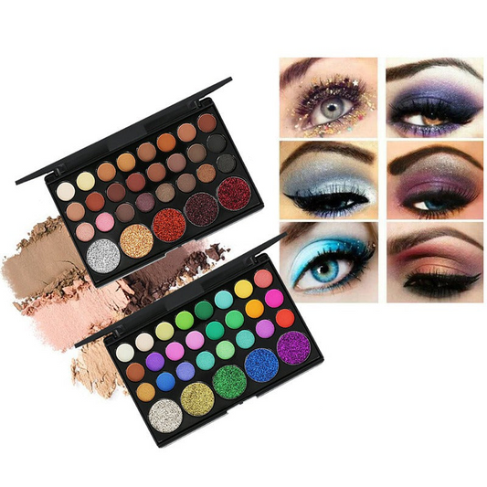 29-Color Matte & Pearlescent Earth-Tone Eyeshadow Palette