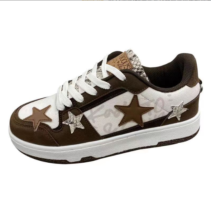 Harajuku Retro Pentagram Sneakers – Versatile Casual Board Shoes