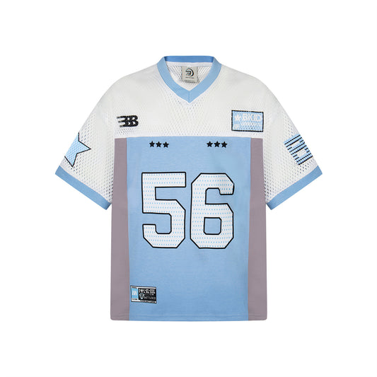 Unisex Letter & Number Print V-Neck Sports Jersey