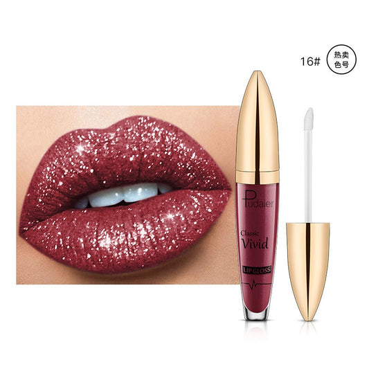18 Colors Shiny Lip Gloss - Long Lasting Matte & Diamond Finish