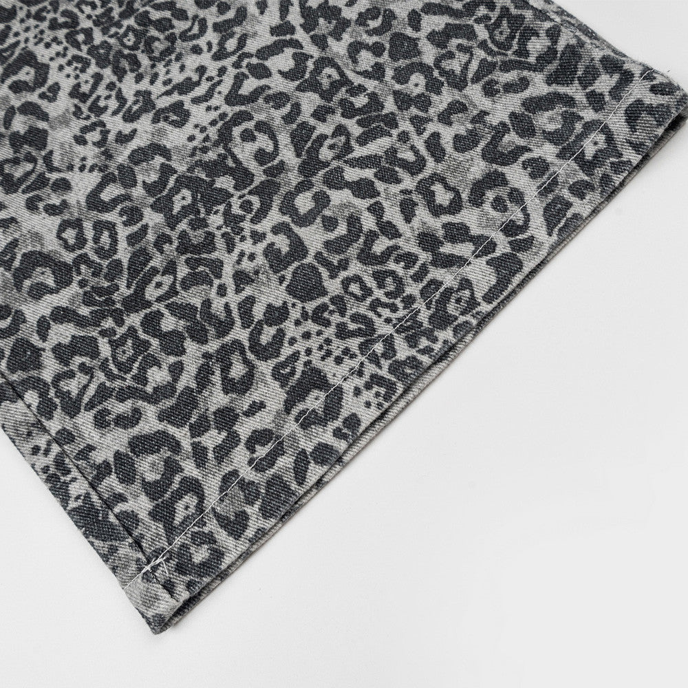 Harajuku Leopard Print Denim Shorts — Bold Harajuku Street Style
