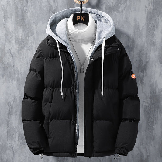 Men's Oversized Hooded Jacket - Trendy Winter Style