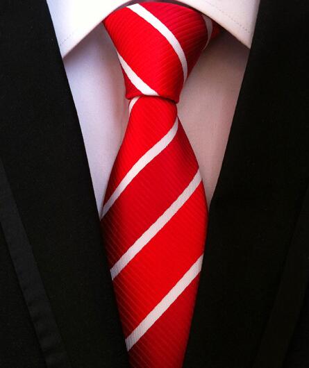 Classic Yellow & Navy Blue Striped Silk Tie
