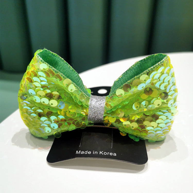 Japanese Style Children's Hair Accessories  Sequins Three-Dimensional Bow Edge Clip Hairpin