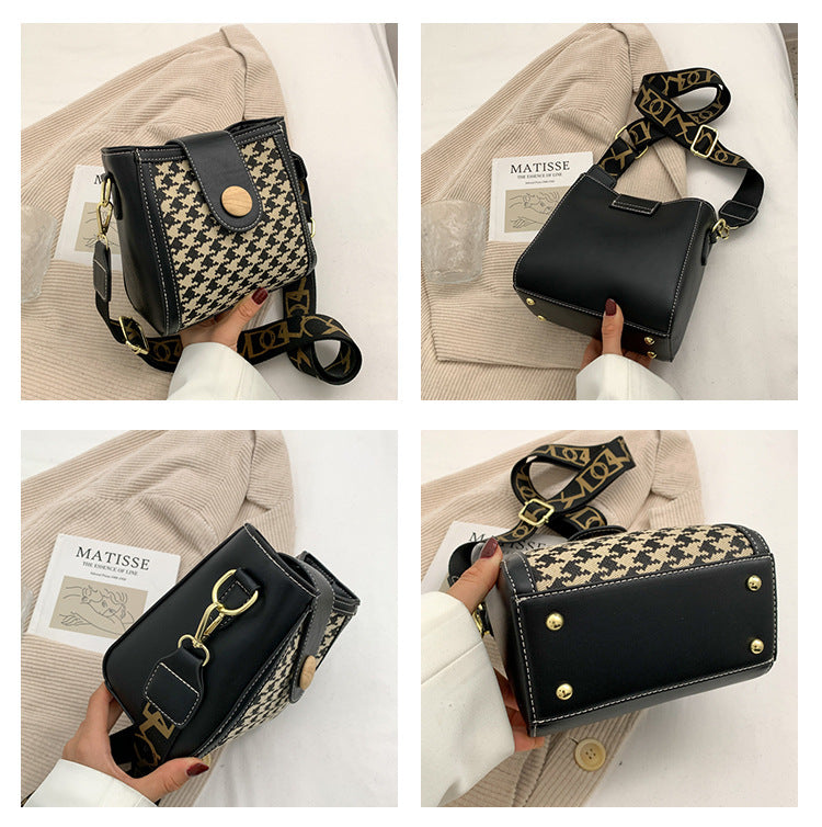 Playful Checkerboard Women's Small Square Messenger Bag