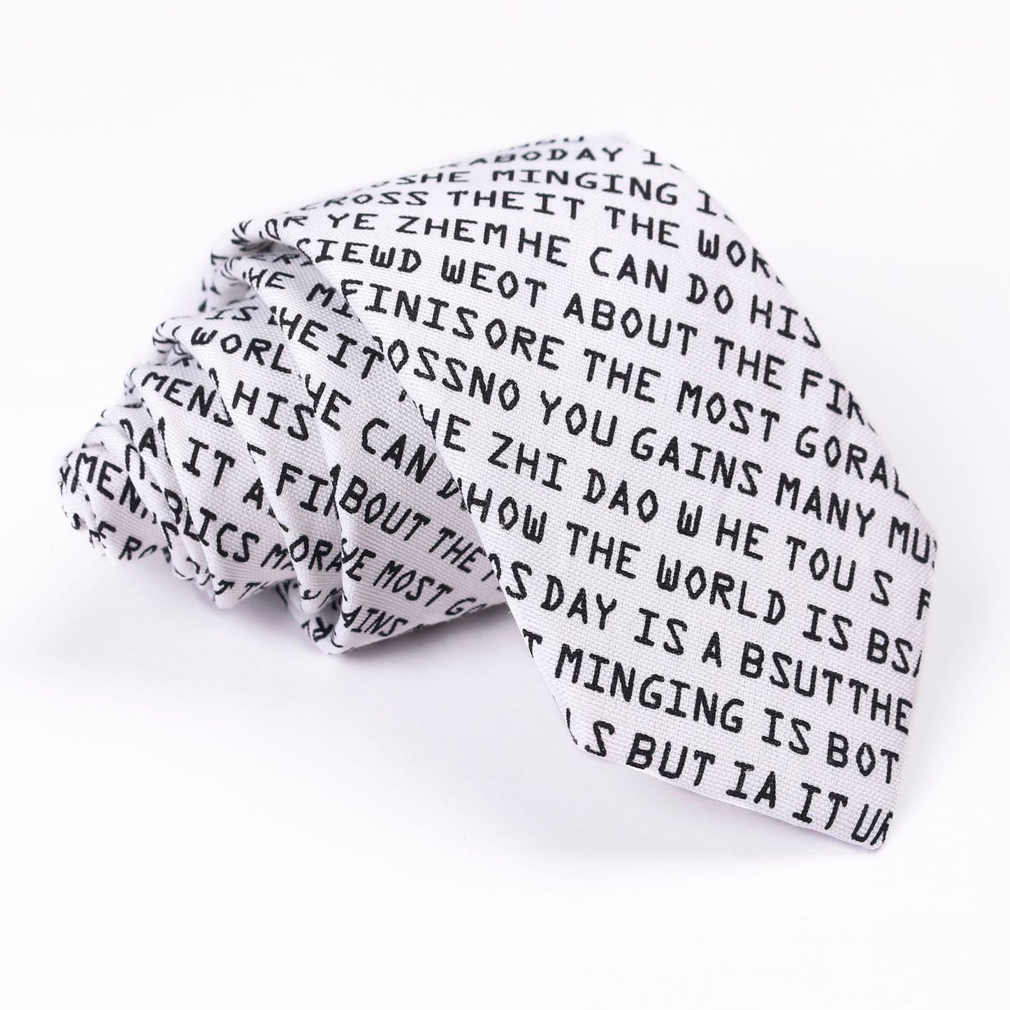 English Letter Casual Printed Tie