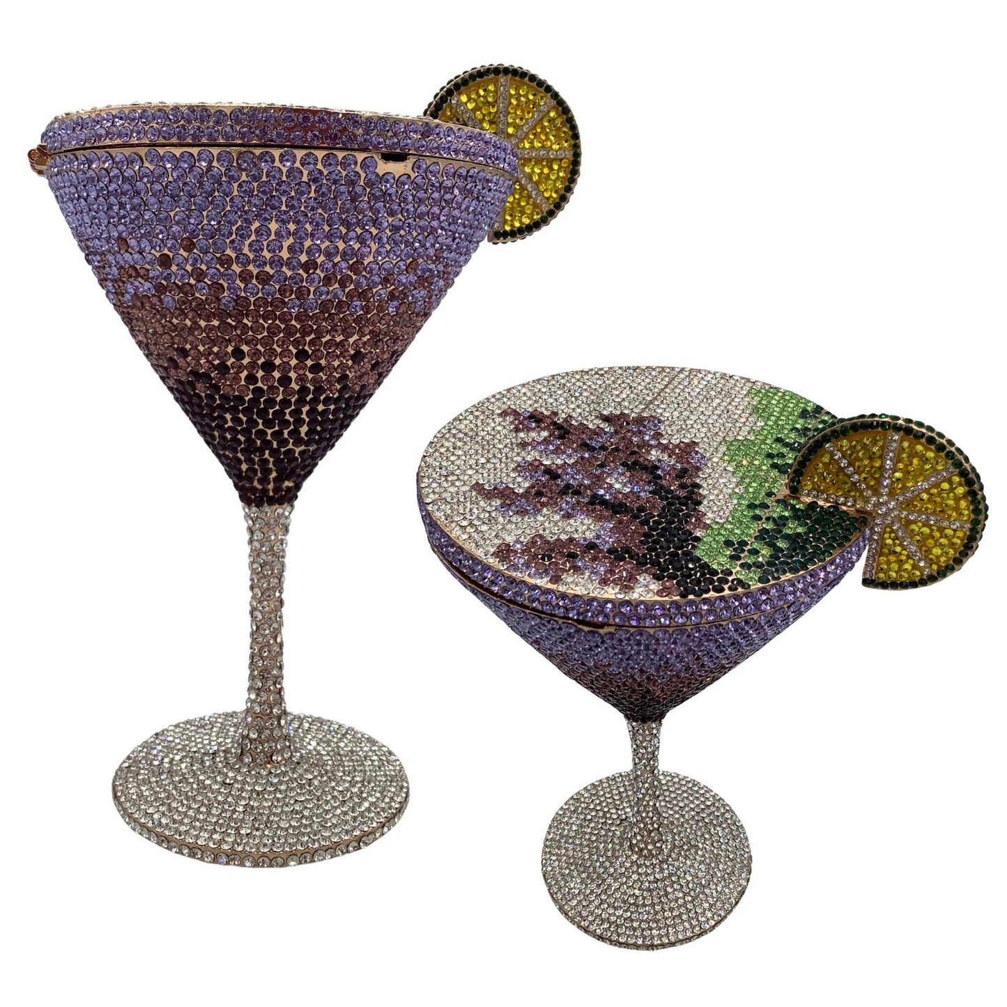 Diamond Studded Cocktail Tall Cup Handheld Bag